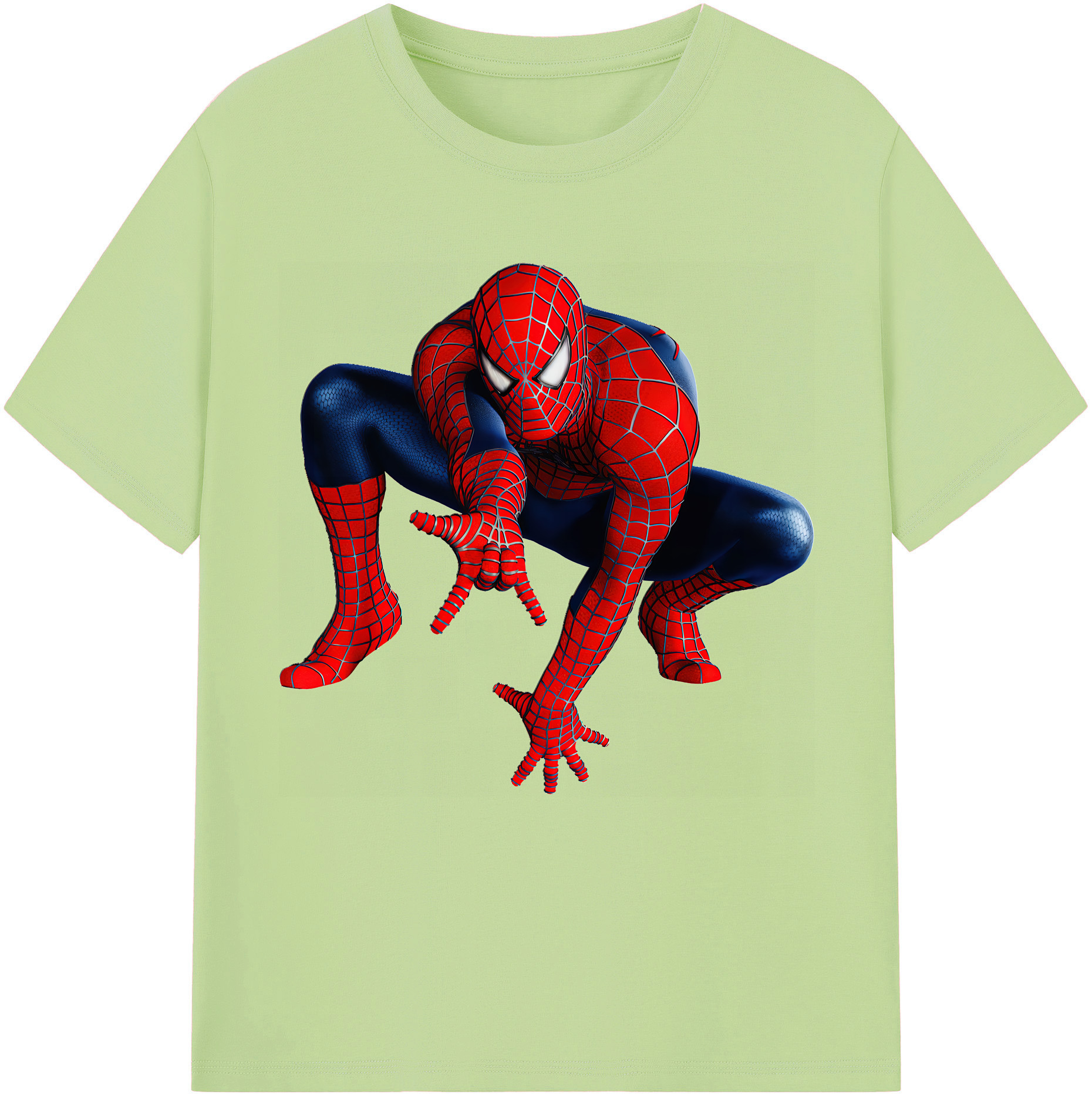 （画像用） Spider Man スパイダーマン 綿100％半袖Tシャツ（フロントプリント）